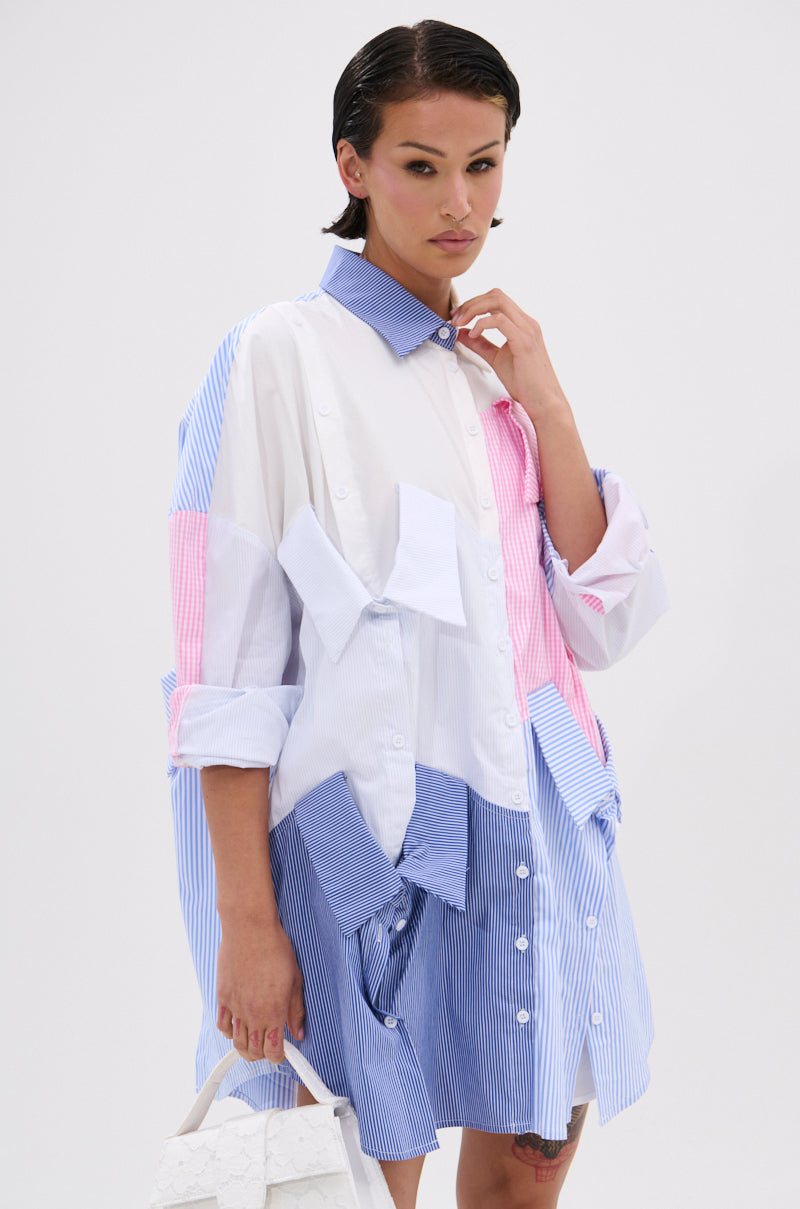 My Boyfriends Shirt Poplin Mini Dress