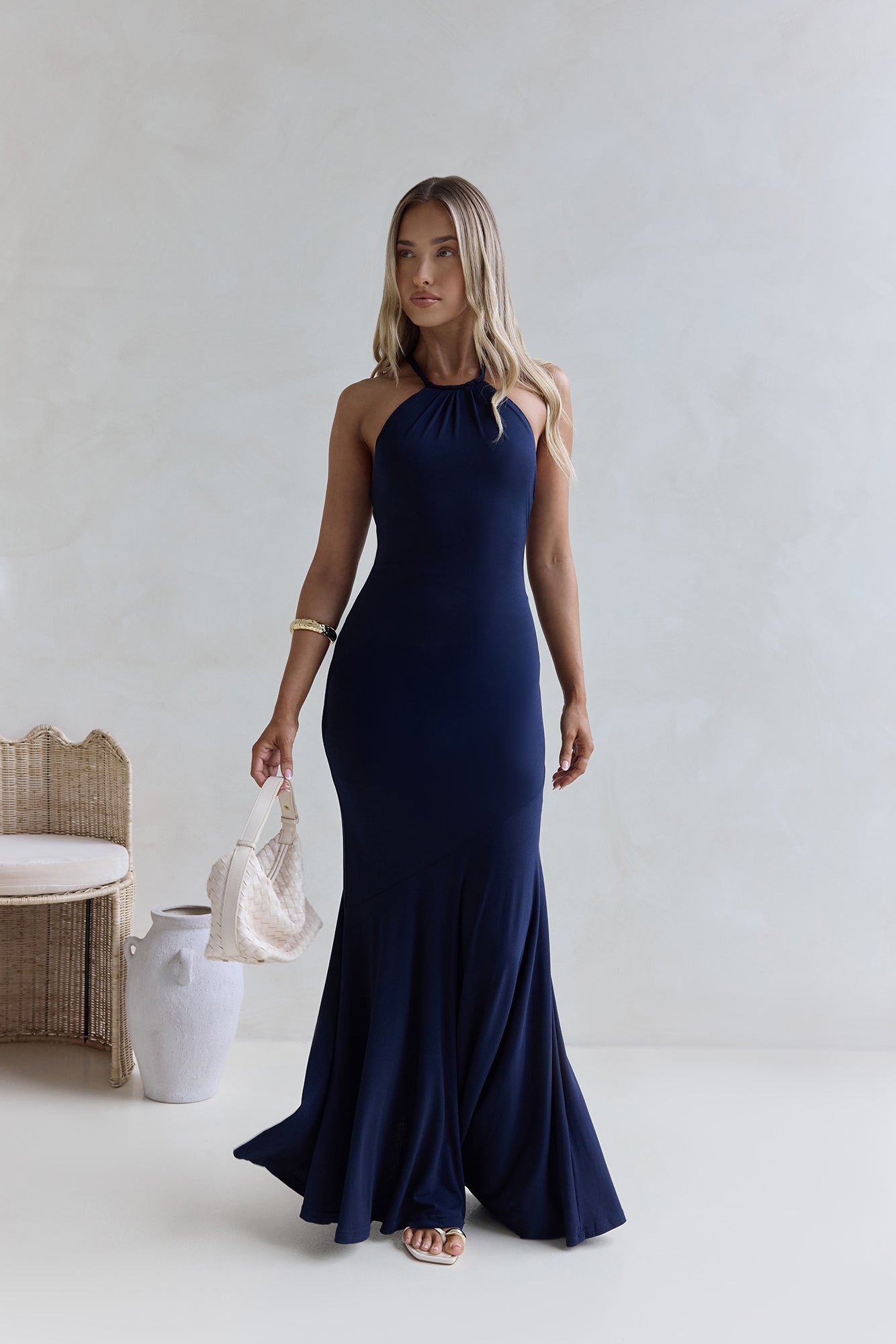 Sunbeam Drift Maxi Dress Navy