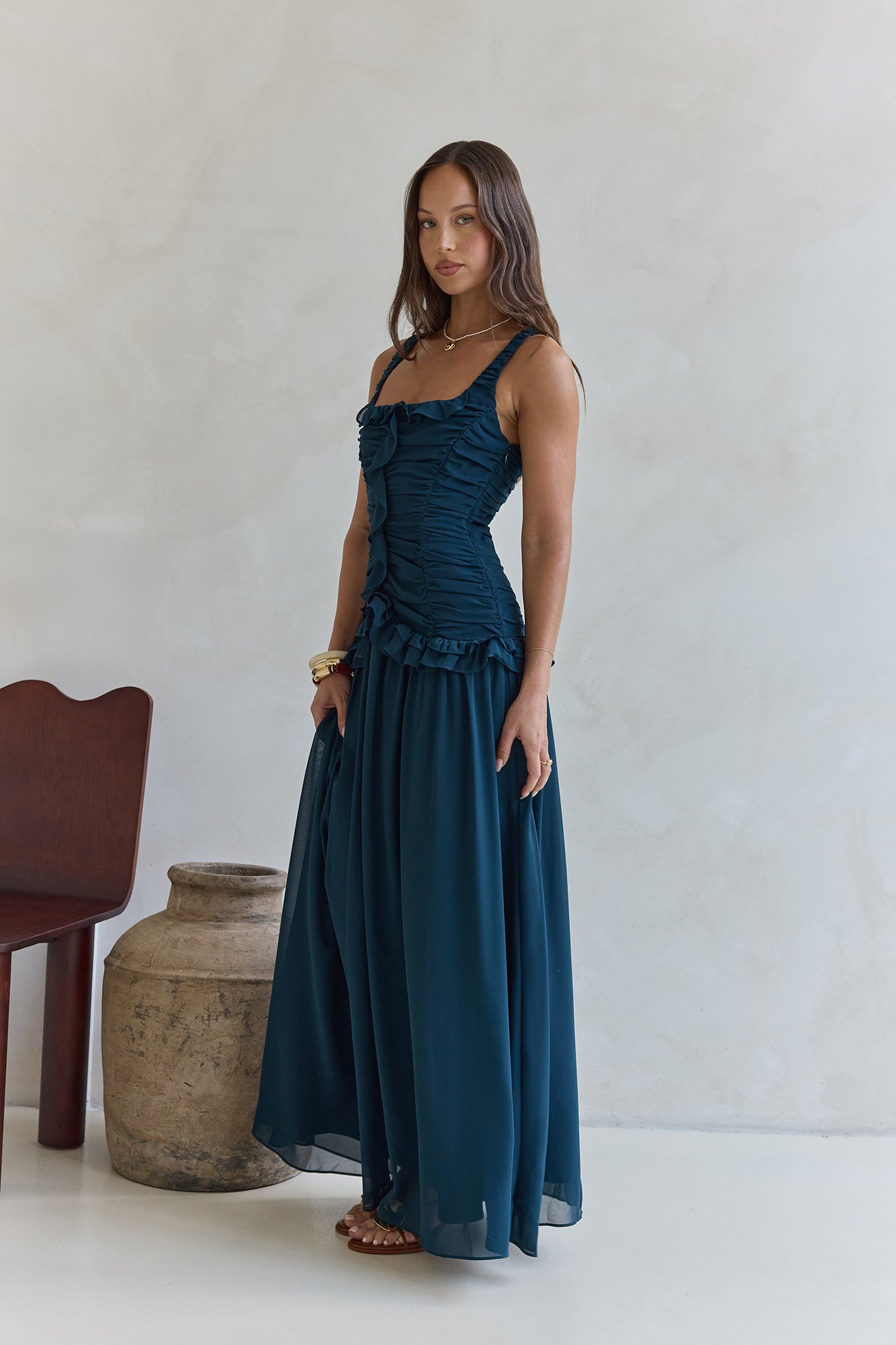 Shoreline Luxe Maxi Dress Green