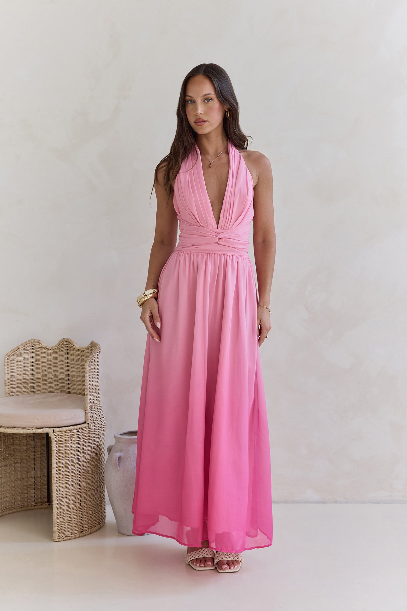 Escape To The Sun Maxi Dress Pink