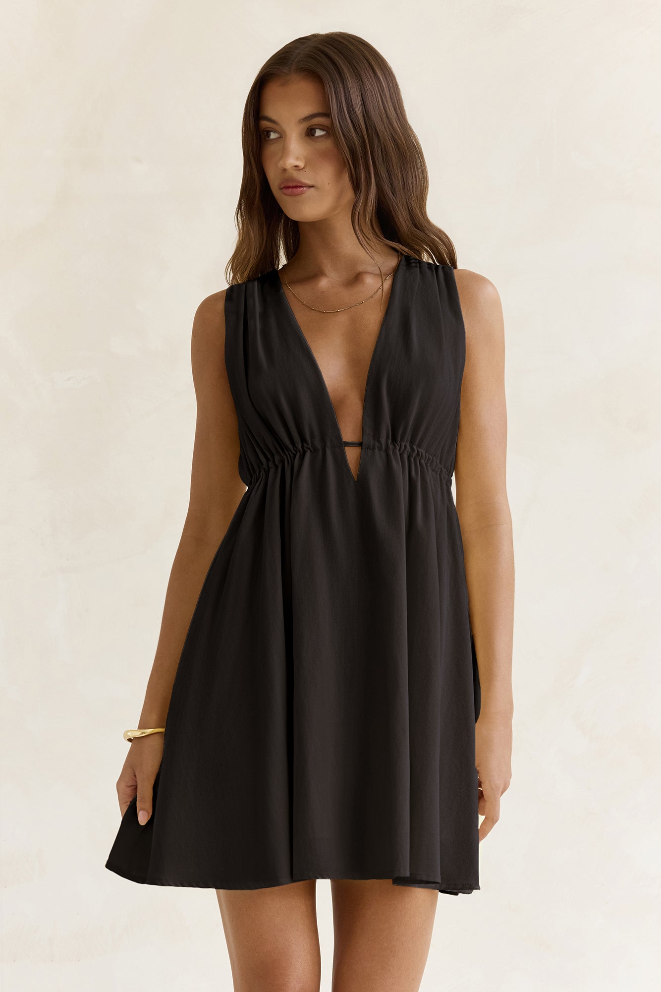 Spritz Of The Sun Mini Dress Black