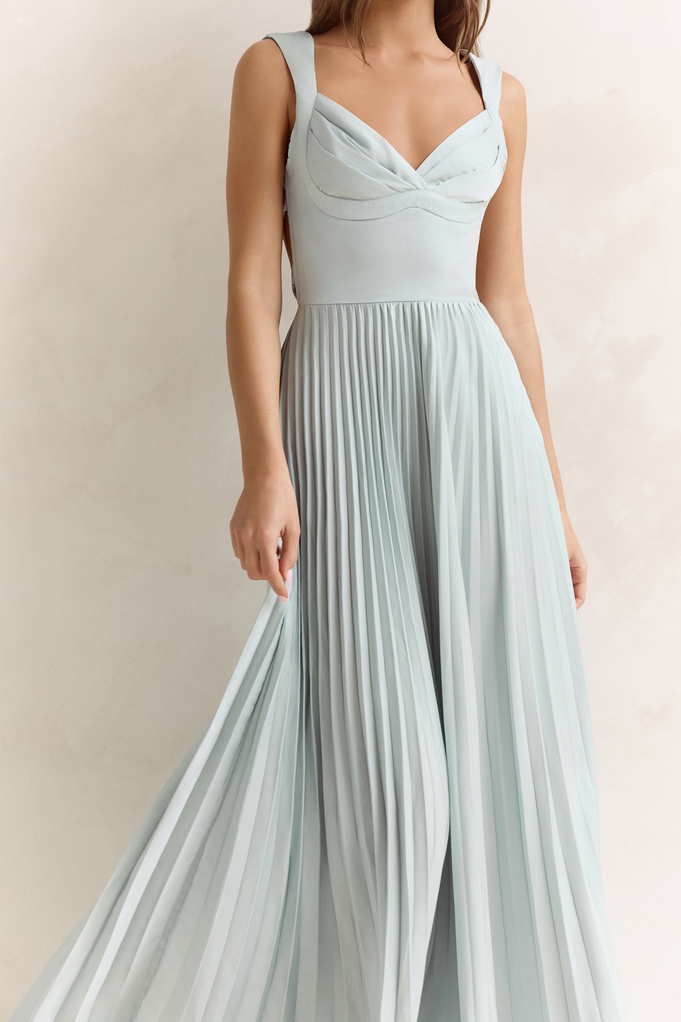 Song Of The Sky Plisse Maxi Dress Sage
