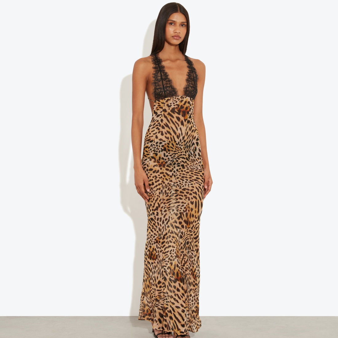 Akima Leopard Slip Dress