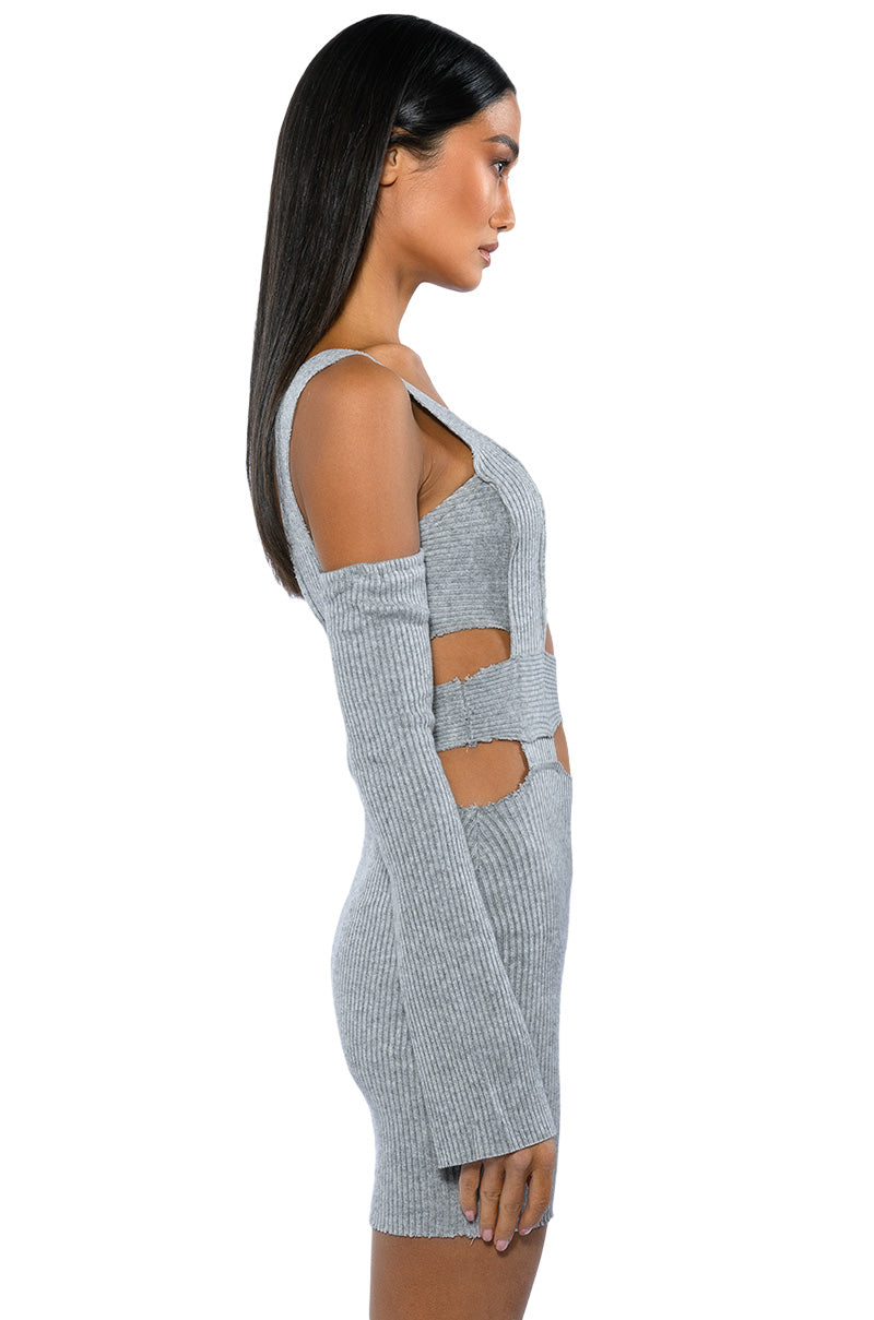 Alicia Knit Cut Out Mini Dress