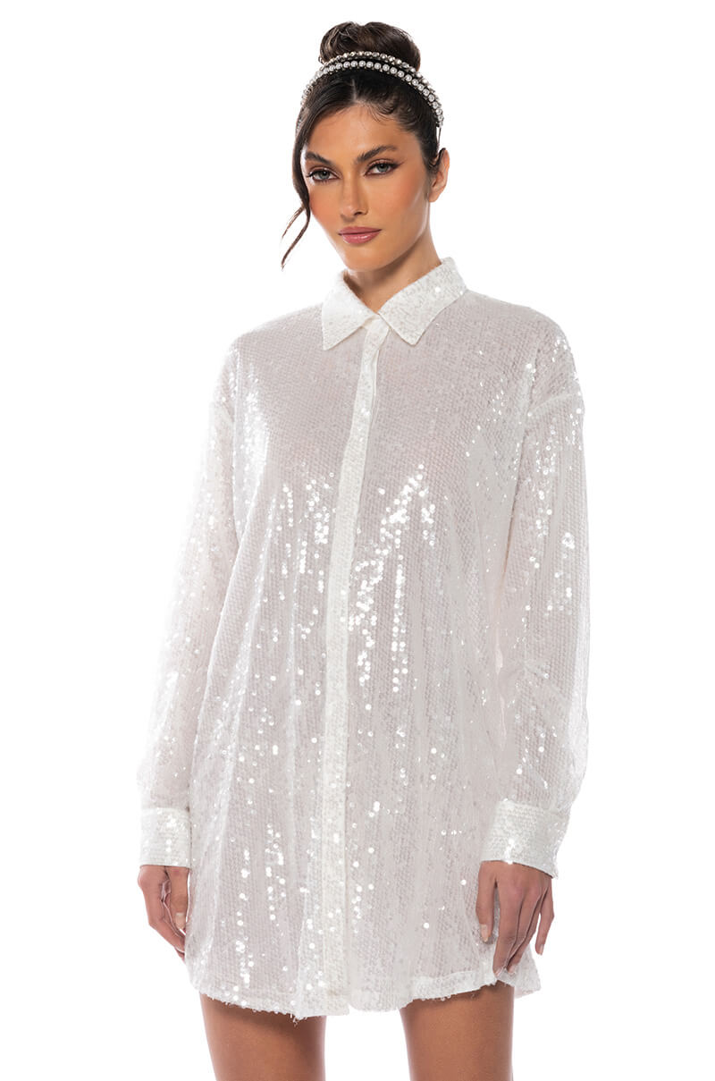 All I Do Is Shine Sequin Mini Dress