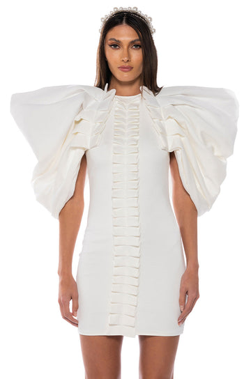 Annika Statement Sleeve Mini Dress