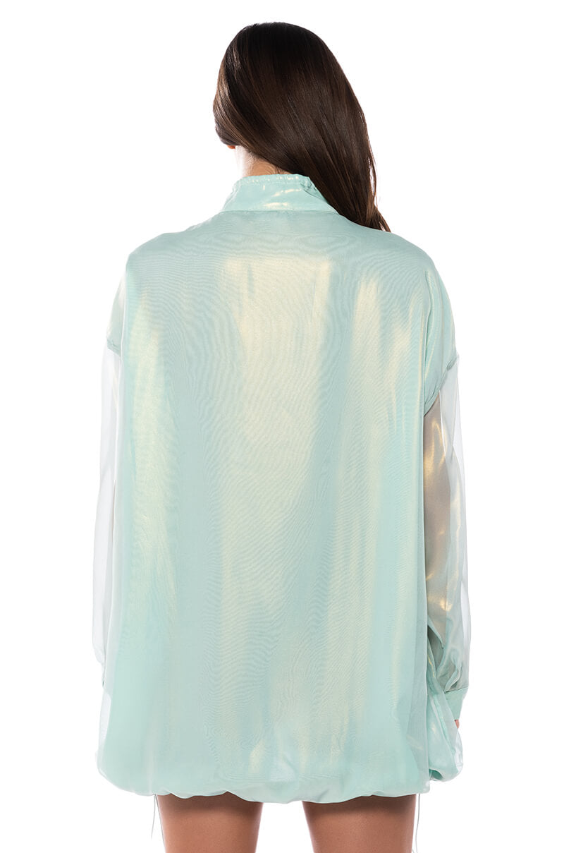 Anorak Style Light Weight Mini Dress
