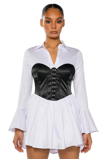 Back To Business Corset Mini Dress