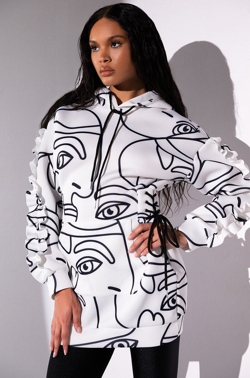 Brooklyn Abstract Scuba Sweatshirt Dress