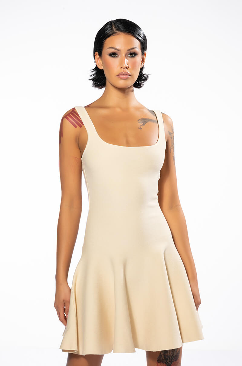 Caught Up Fit And Flare Mini Dress