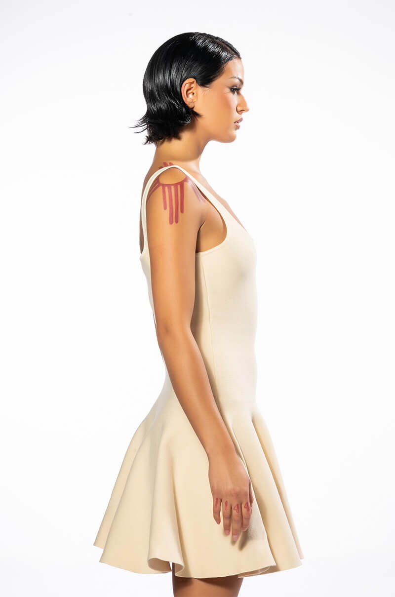 Caught Up Fit And Flare Mini Dress
