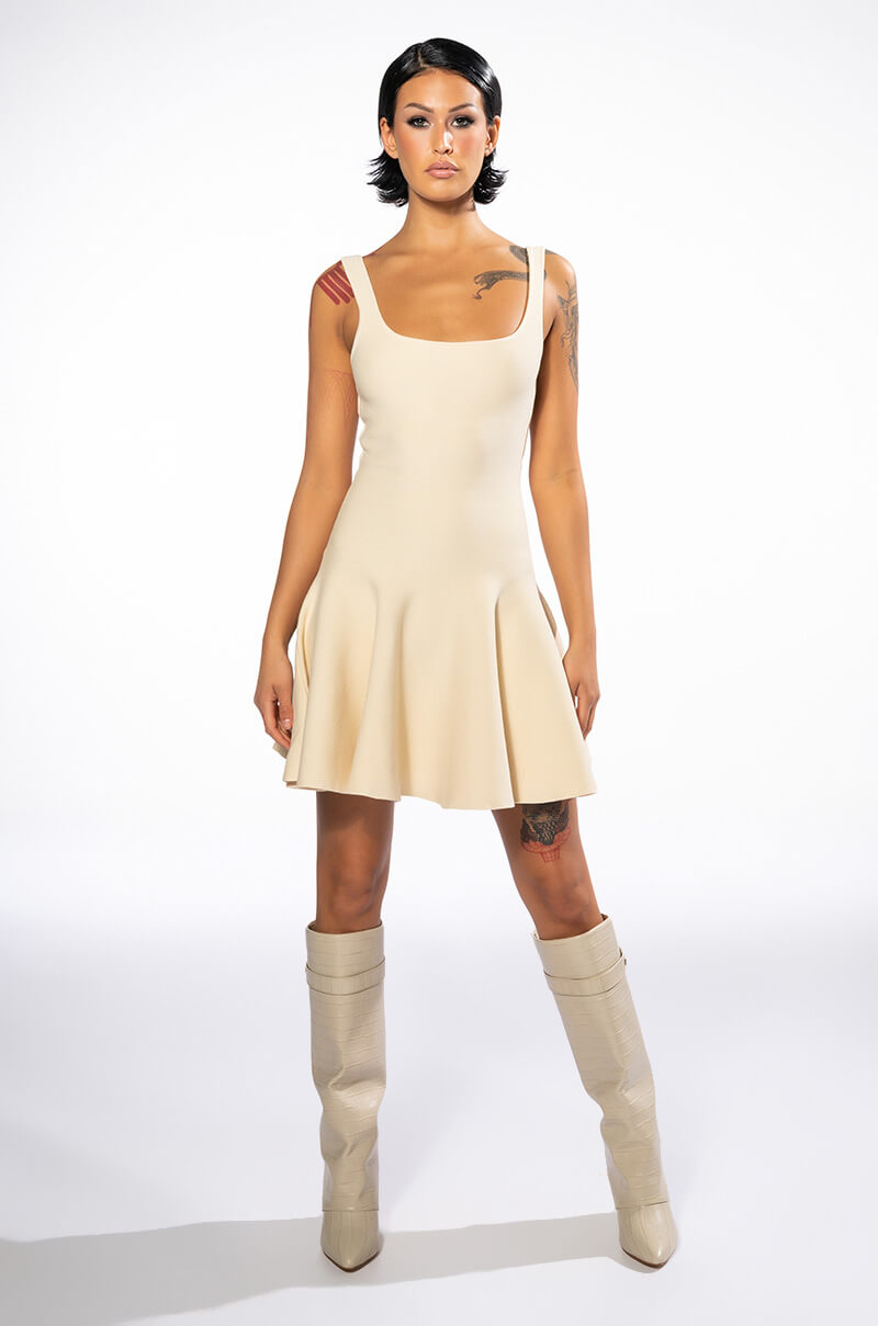 Caught Up Fit And Flare Mini Dress