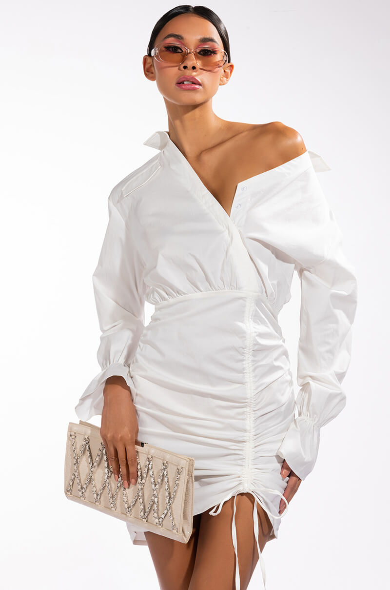 Day Date Stretch Shirt Dress