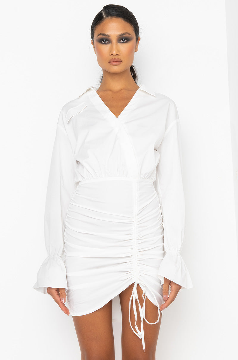 Day Date Stretch Shirt Dress