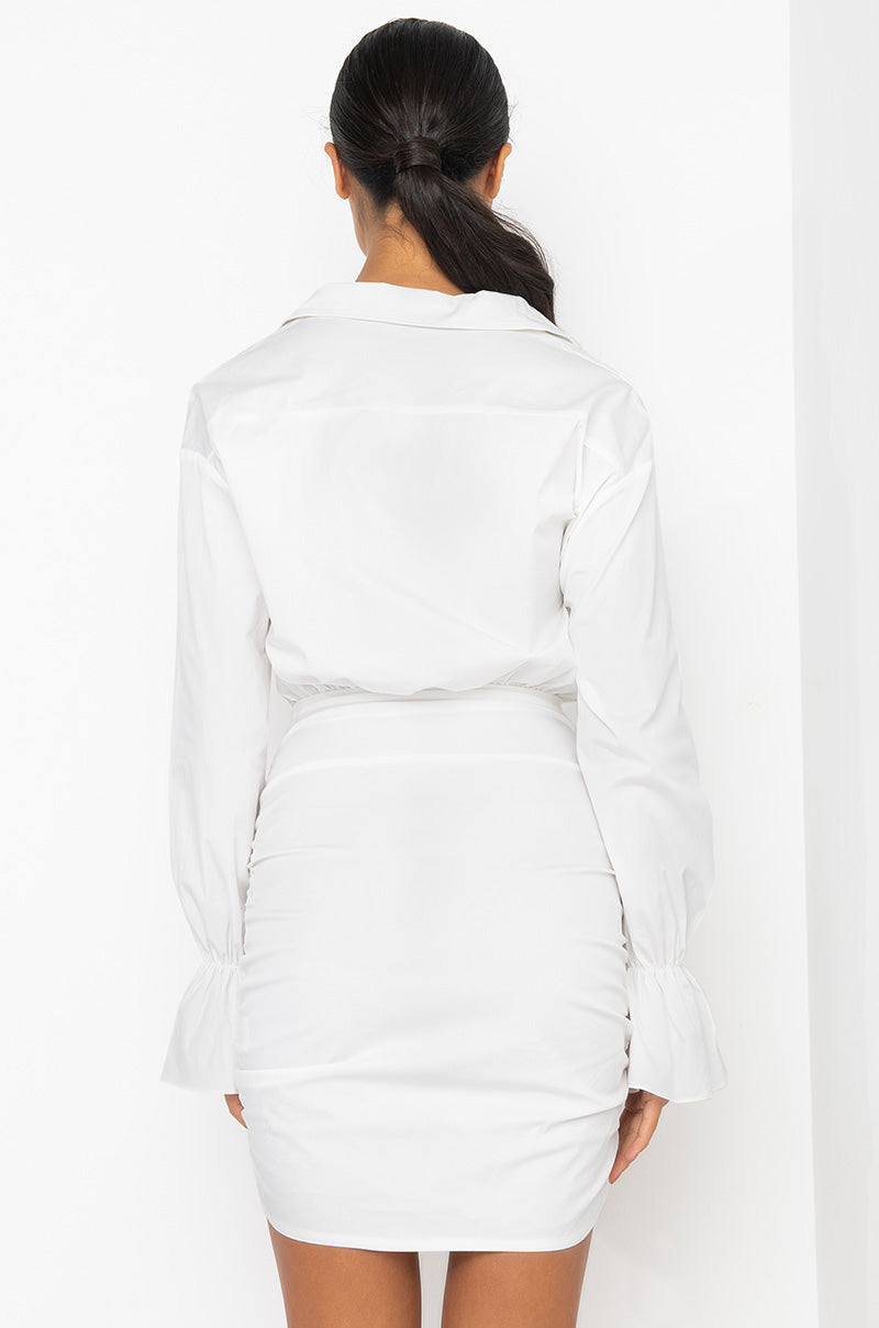 Day Date Stretch Shirt Dress
