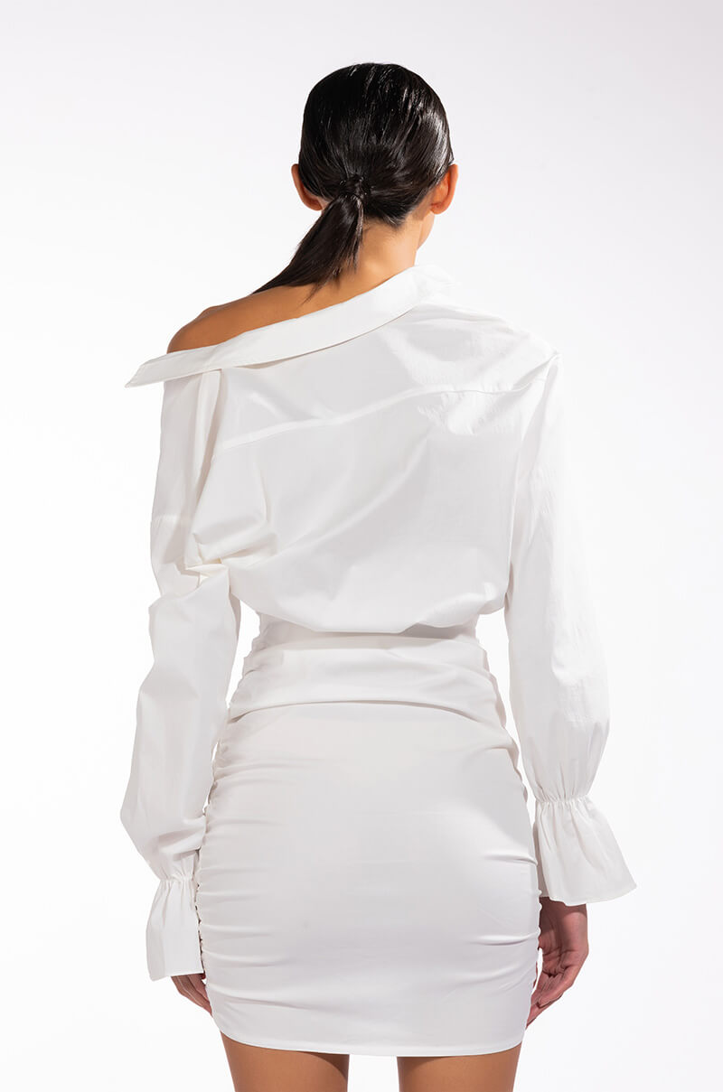 Day Date Stretch Shirt Dress