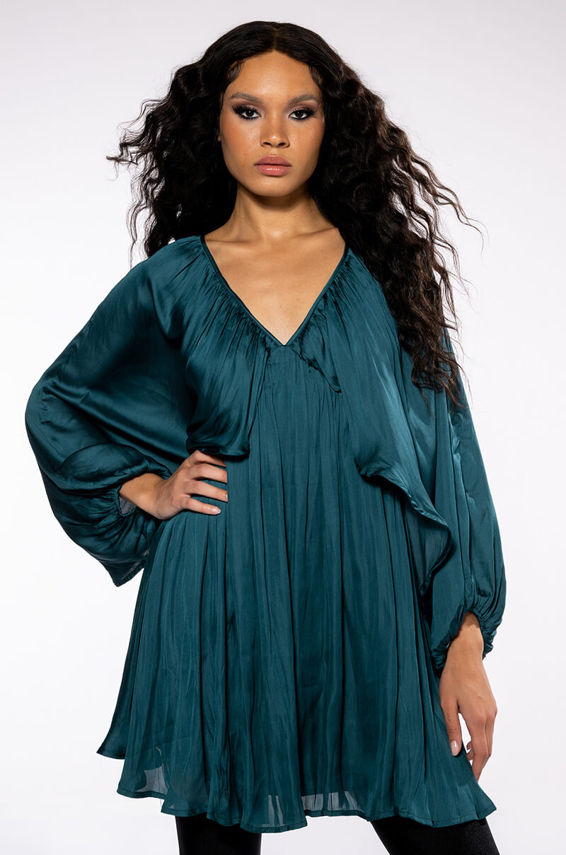 Diana Long Sleeve Mini Flare Dress