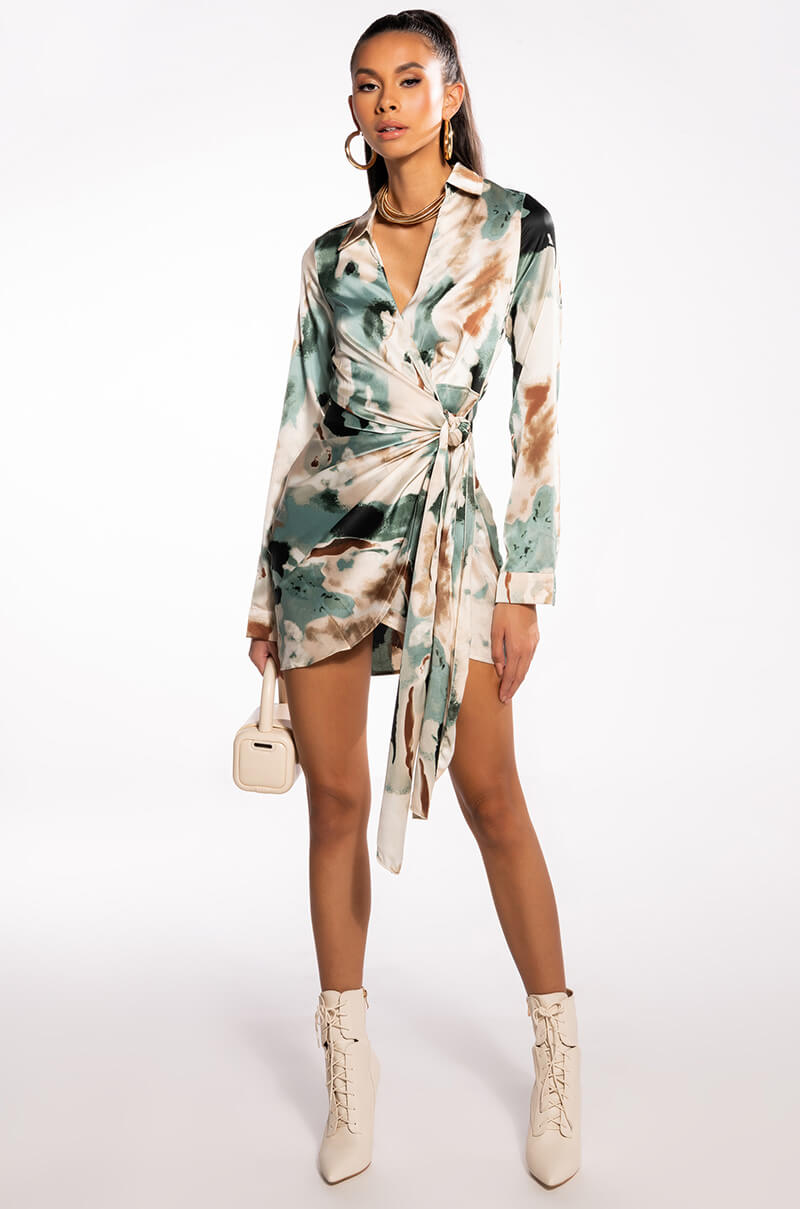 Fall For Me Mini Wrap Dress