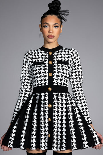 Catalina Knit Flared Skirt Mini Dress