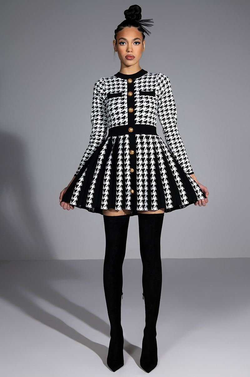 Catalina Knit Flared Skirt Mini Dress