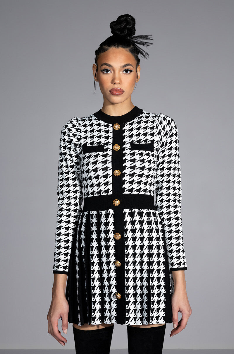 Catalina Knit Flared Skirt Mini Dress