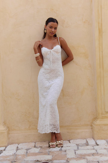 Gloria Lace Maxi Dress White