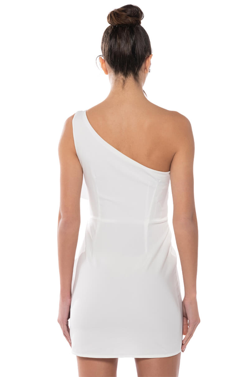 Gemma Floral Detail One Shoulder Mini Dress