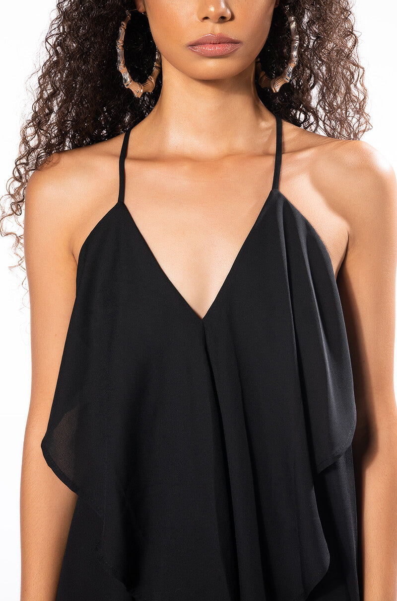 Hayden Ruffle Detail Mini Dress