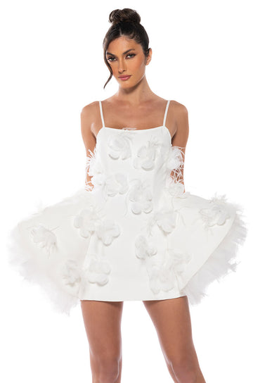 In Bloom Flared Mini Dress