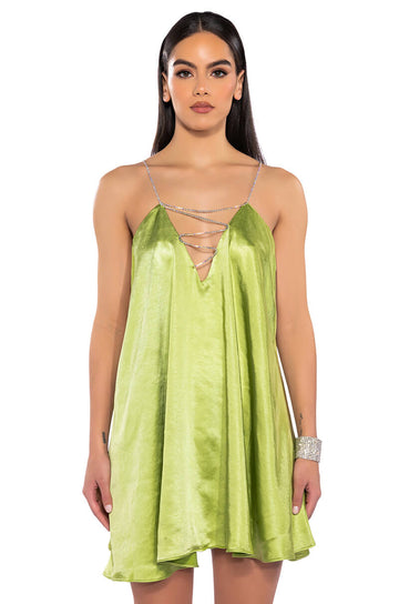 Inez Sleeveless Trapeze Mini Dress