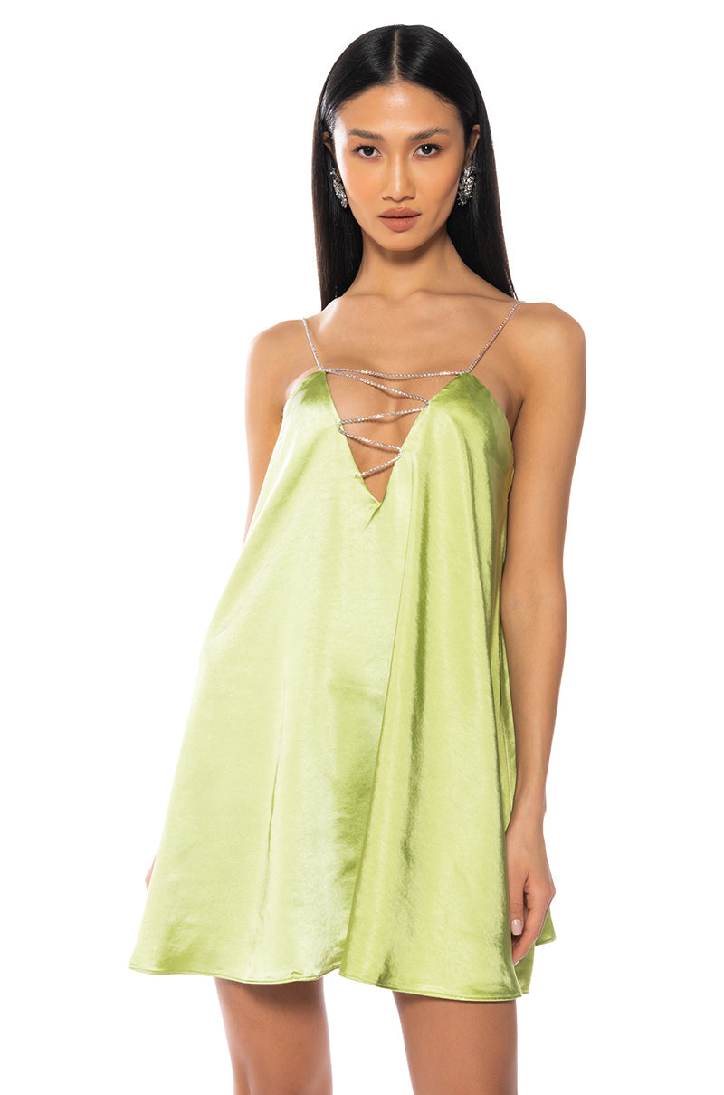 Inez Sleeveless Trapeze Mini Dress