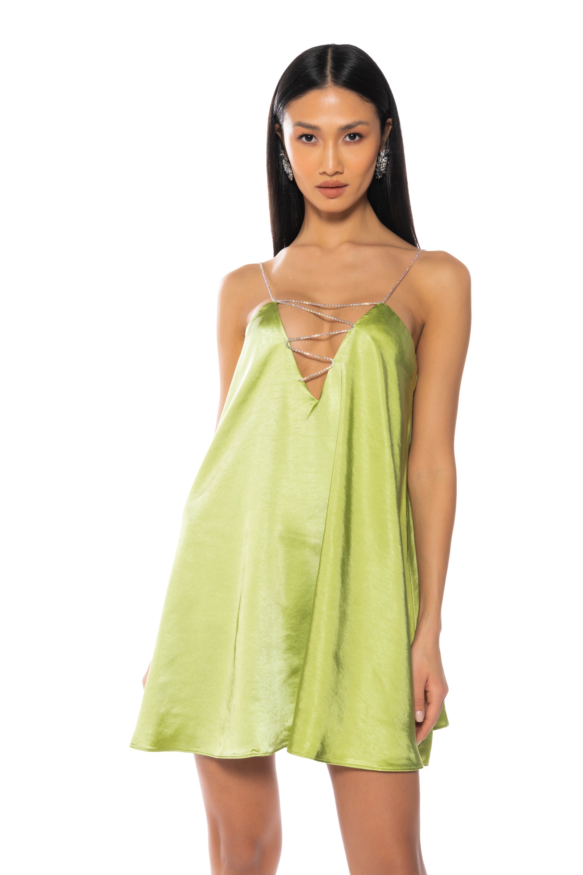 Inez Sleeveless Trapeze Mini Dress