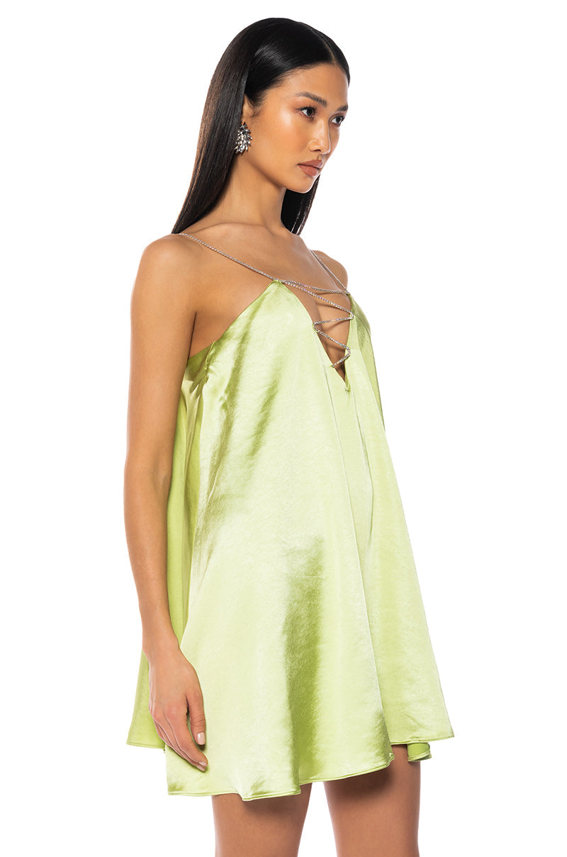 Inez Sleeveless Trapeze Mini Dress