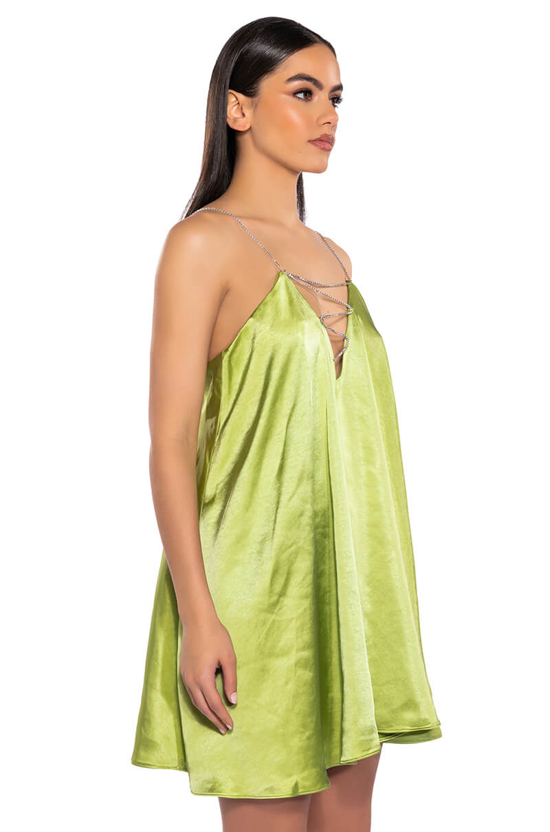 Inez Sleeveless Trapeze Mini Dress