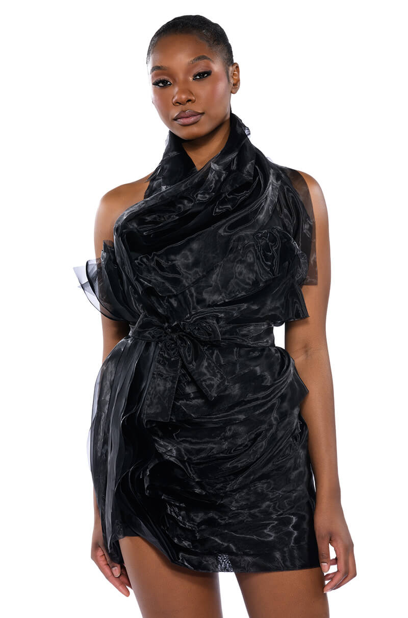 Isadora Belted Halter Neck Mini Dress