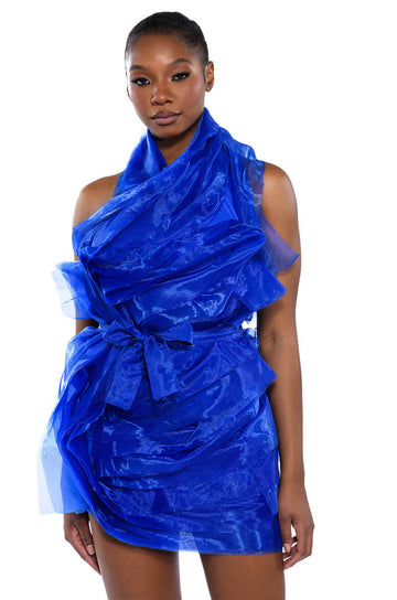 Isadora Belted Halter Neck Mini Dress
