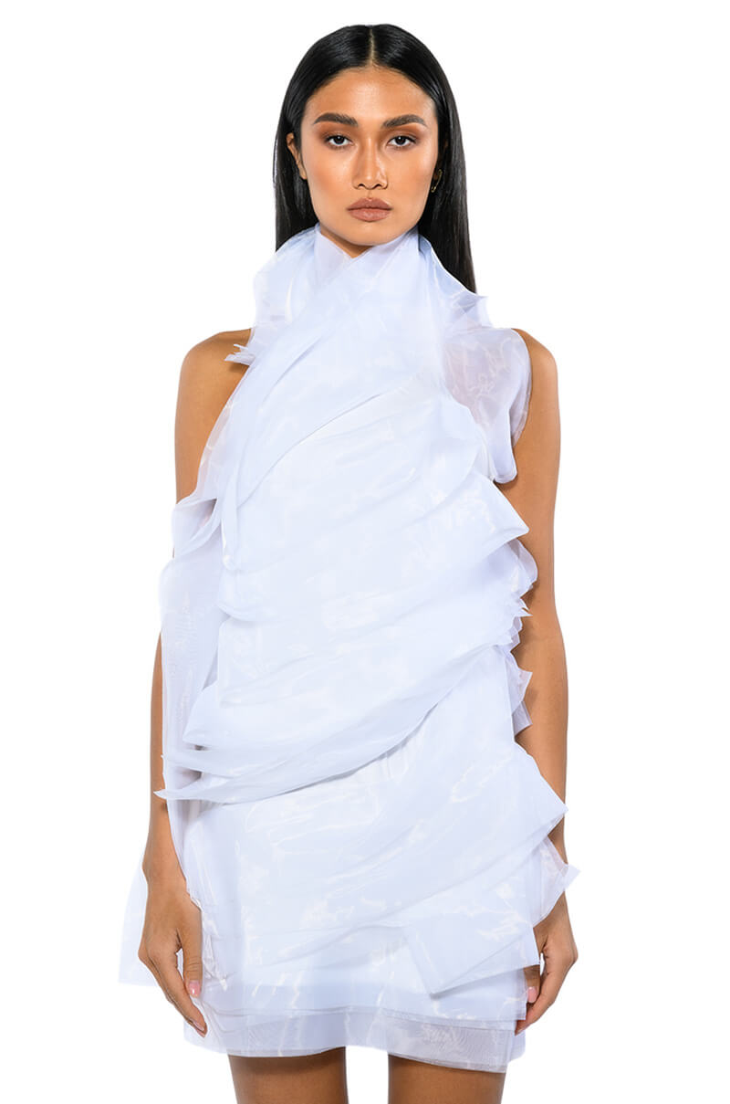 Isadora Belted Halter Neck Mini Dress