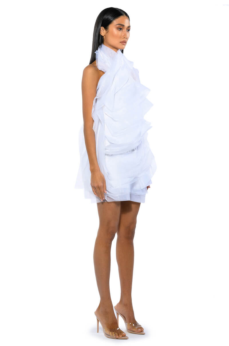 Isadora Belted Halter Neck Mini Dress