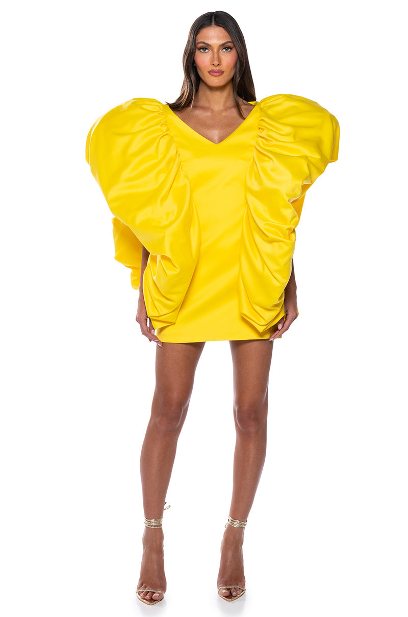Evelyn Puff Full Sleeve Mini Dress