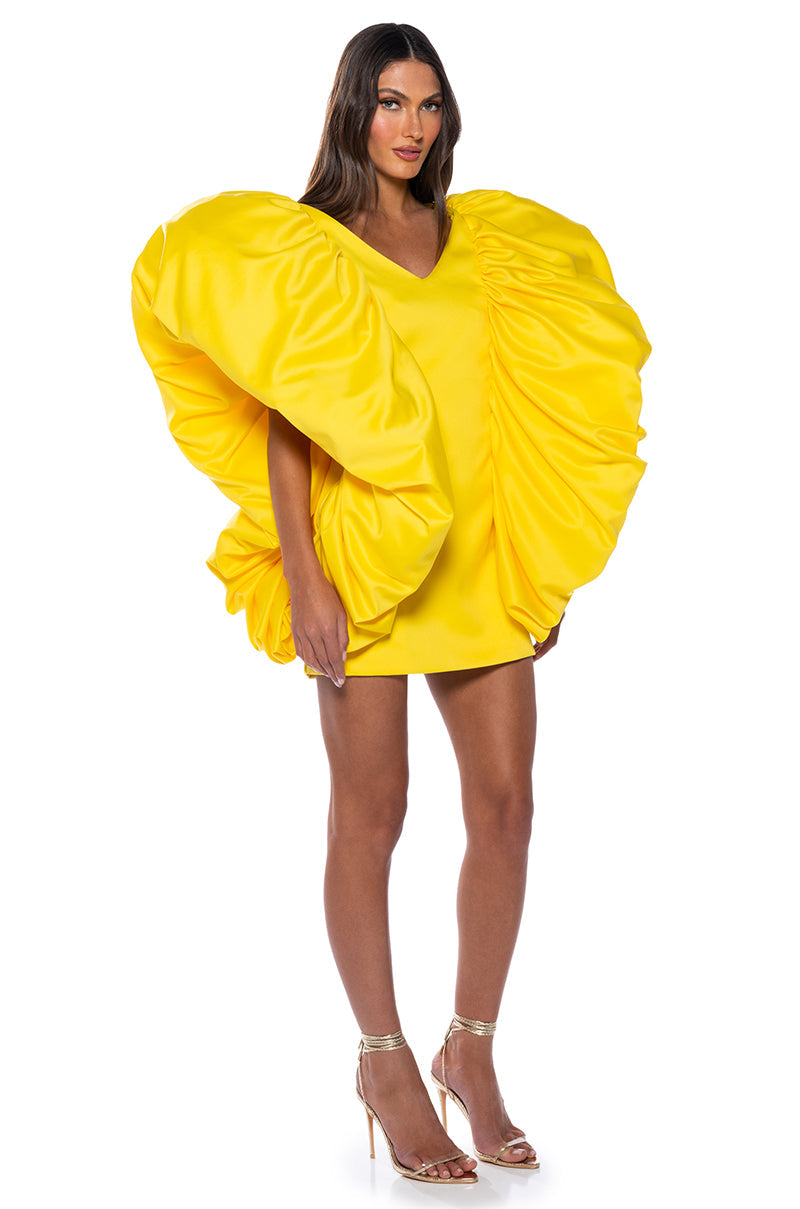 Evelyn Puff Full Sleeve Mini Dress
