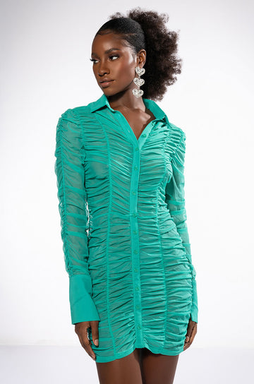 Limelight Textured Long Sleeve Dress