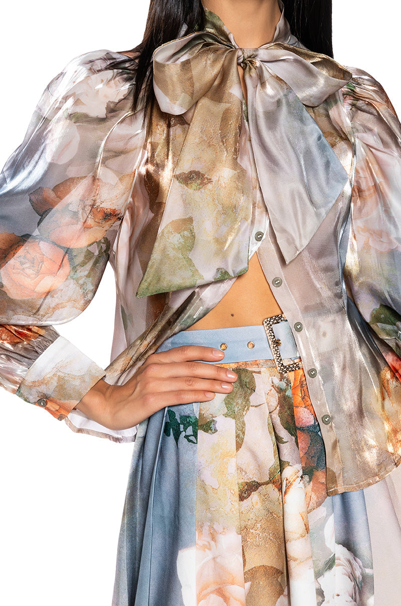Masterpiece Printed Blouse And Skirt Set