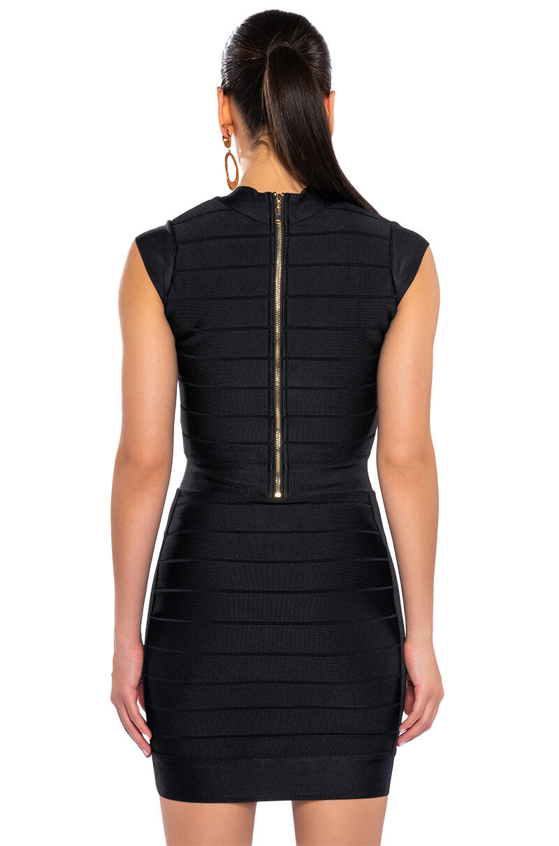 Mila Cap Sleeve Soft Bandage Mini Dress