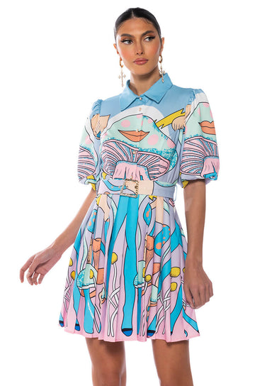 My Fantasy Collared Mini Dress