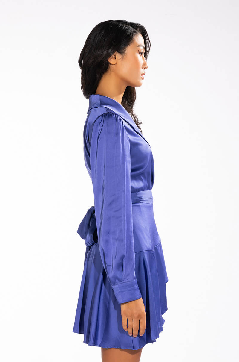 Satin Wrap Dress