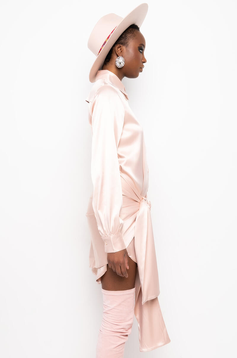 On Your Mind Mini Button Up Dress
