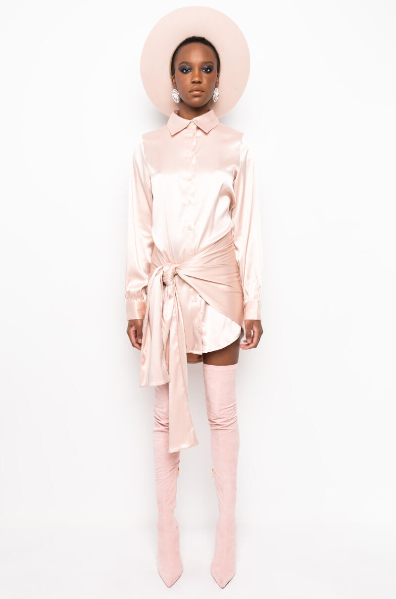 On Your Mind Mini Button Up Dress