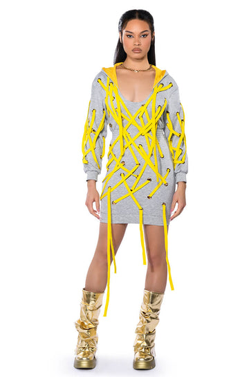 Parker String Detail Sweatshirt Dress