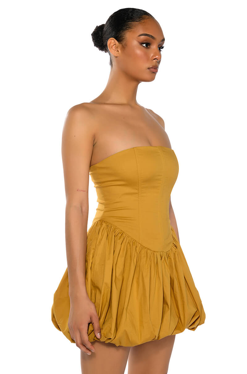 Phoenix Faux Leather Strapless Mini Dress