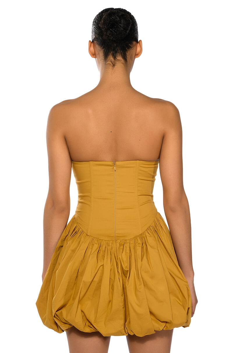 Phoenix Faux Leather Strapless Mini Dress